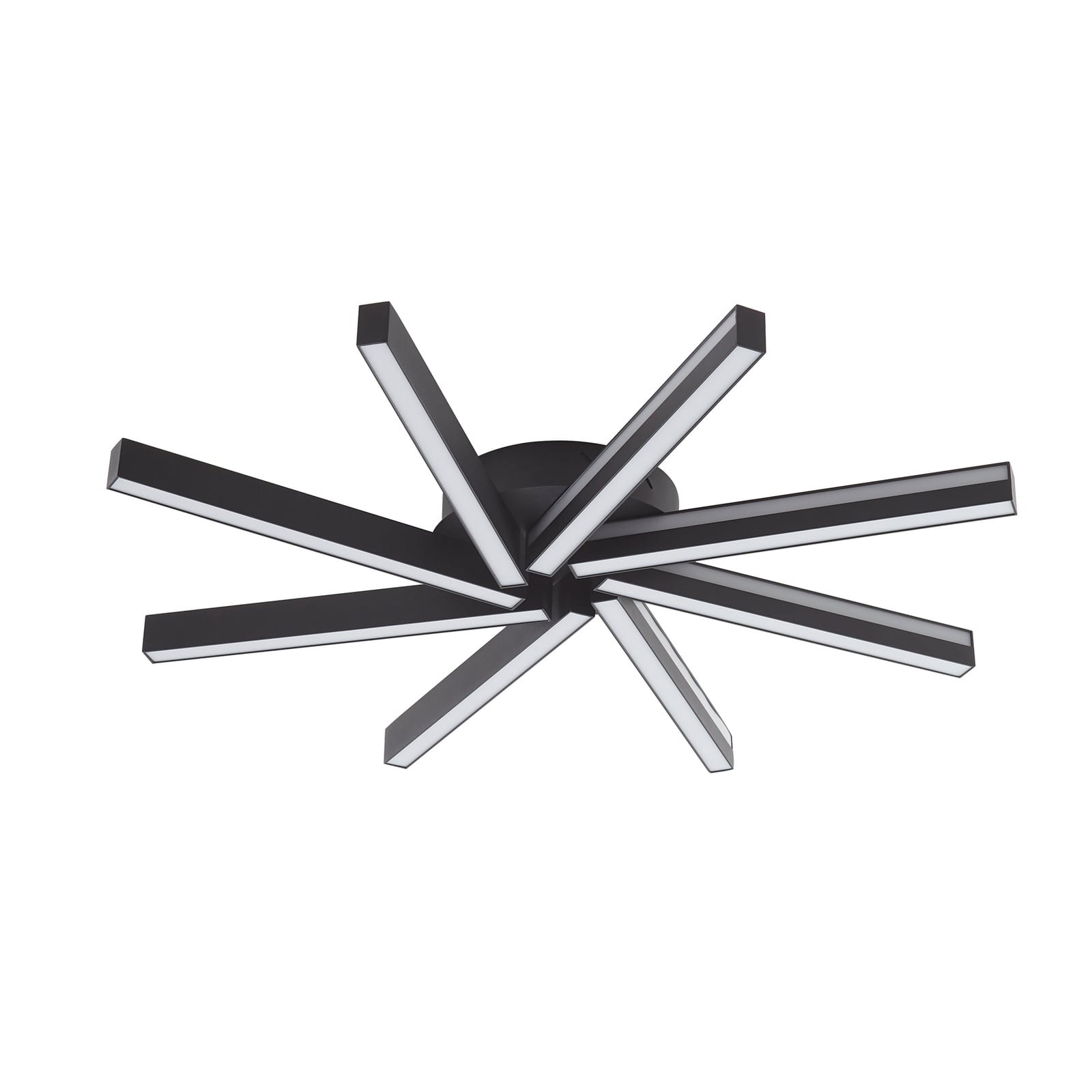 Smart LED-taklampe Tjado svart montert i rom