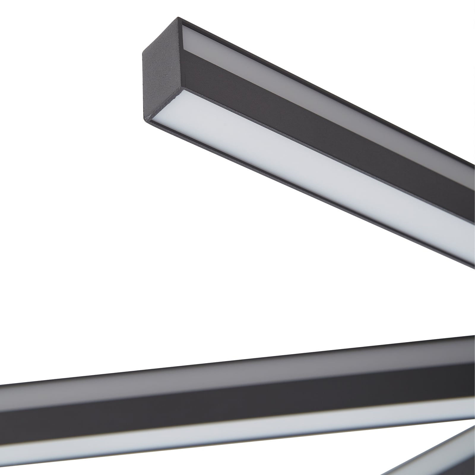 Smart LED-taklampe Tjado svart sideprofil