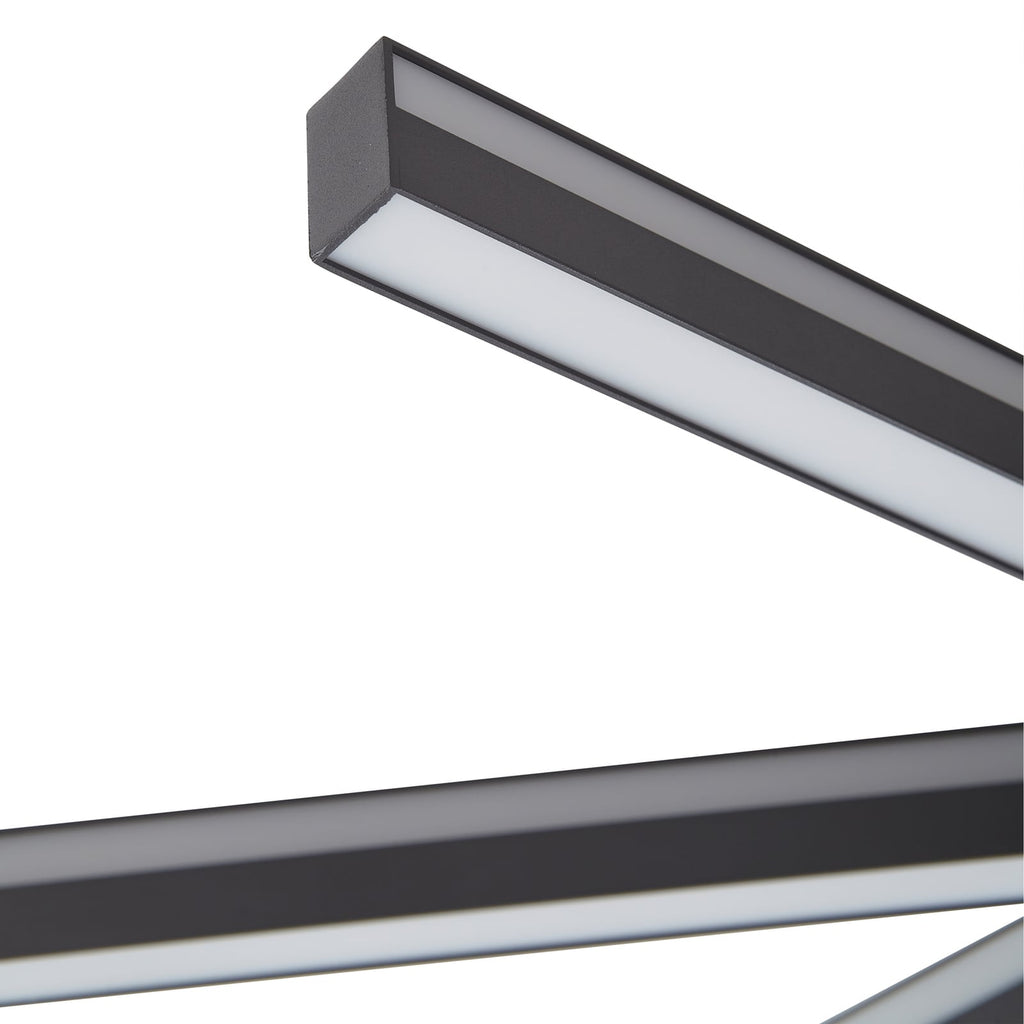 Smart LED-taklampe Tjado svart sideprofil