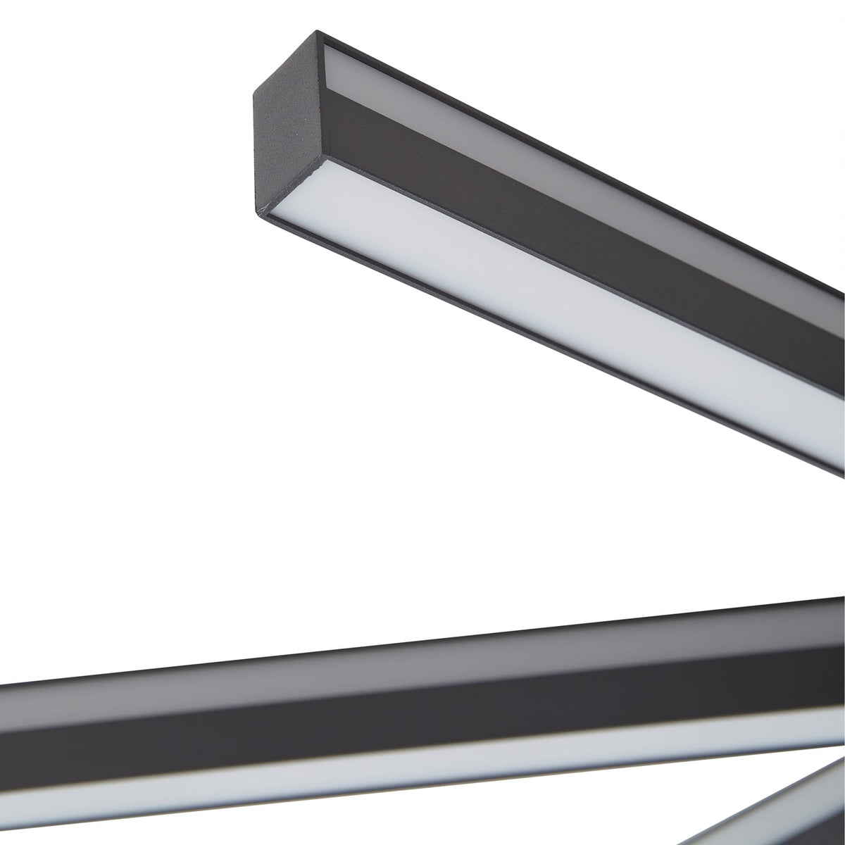 Smart LED-taklampe Tjado svart sideprofil