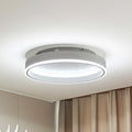 Smart LED-taklampe Yasmen hvit metall Ø40 cm forfra