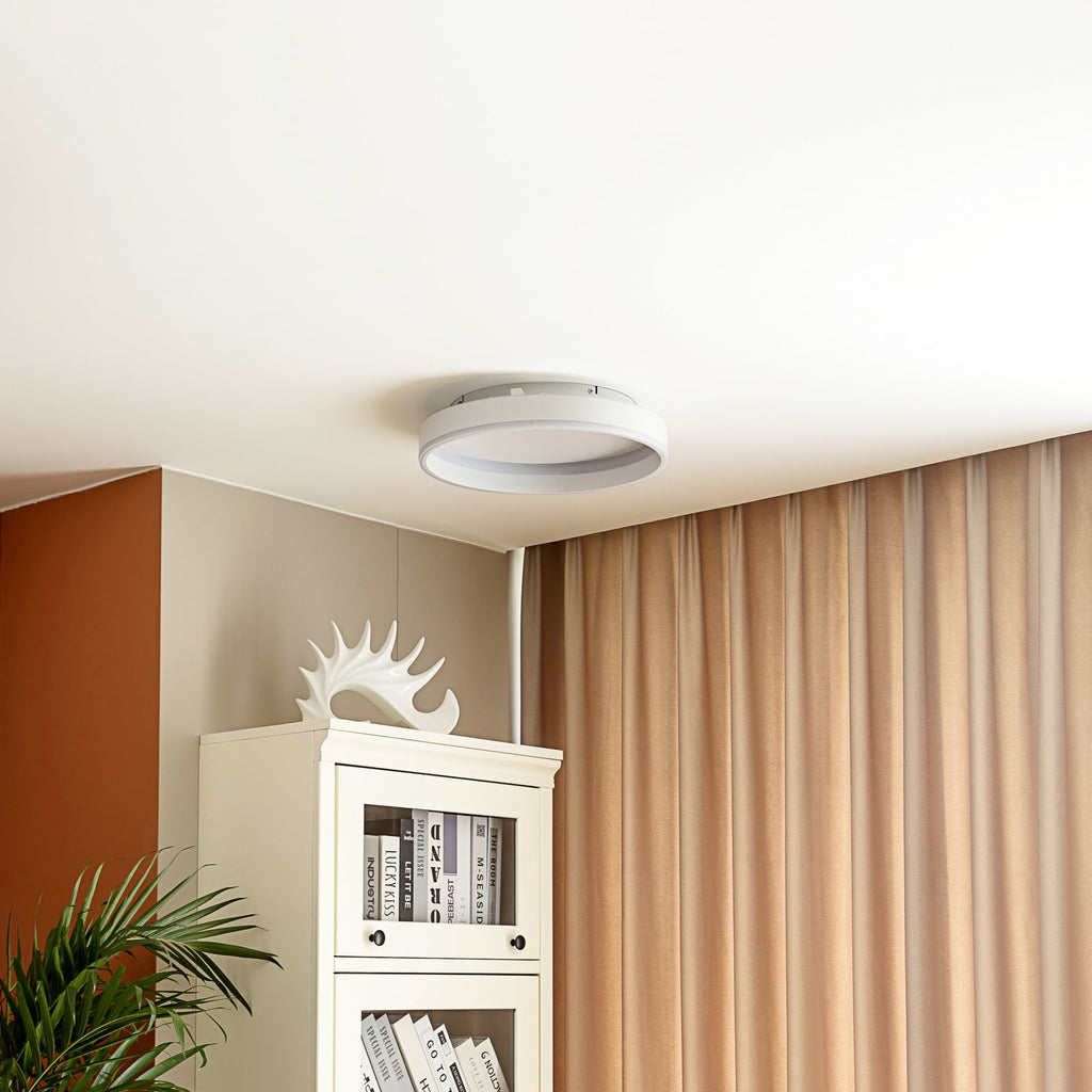 Smart LED-taklampe Yasmen hvit metall Ø40 cm bakside