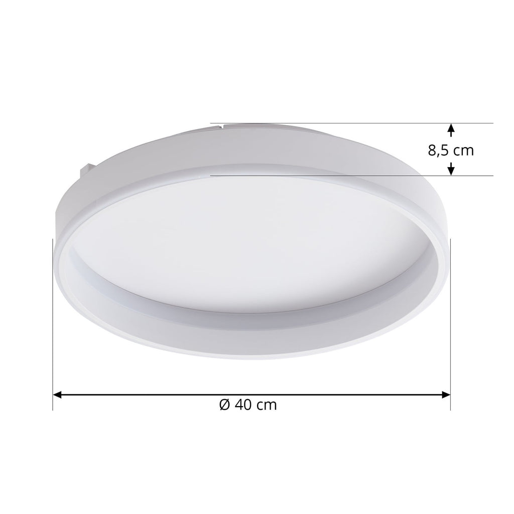 Detalj av Smart LED-taklampe Yasmen hvit metall Ø40 cm