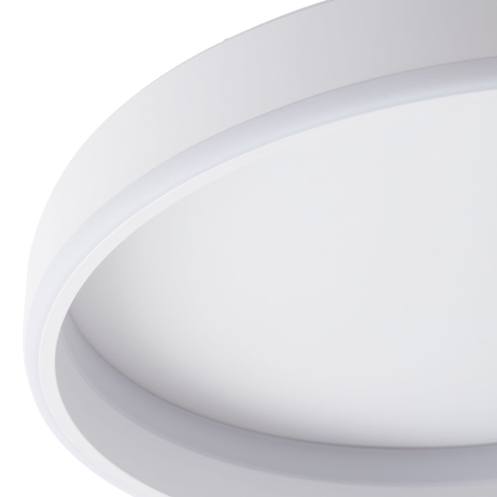 Smart LED-taklampe Yasmen hvit metall Ø40 cm montert i rom