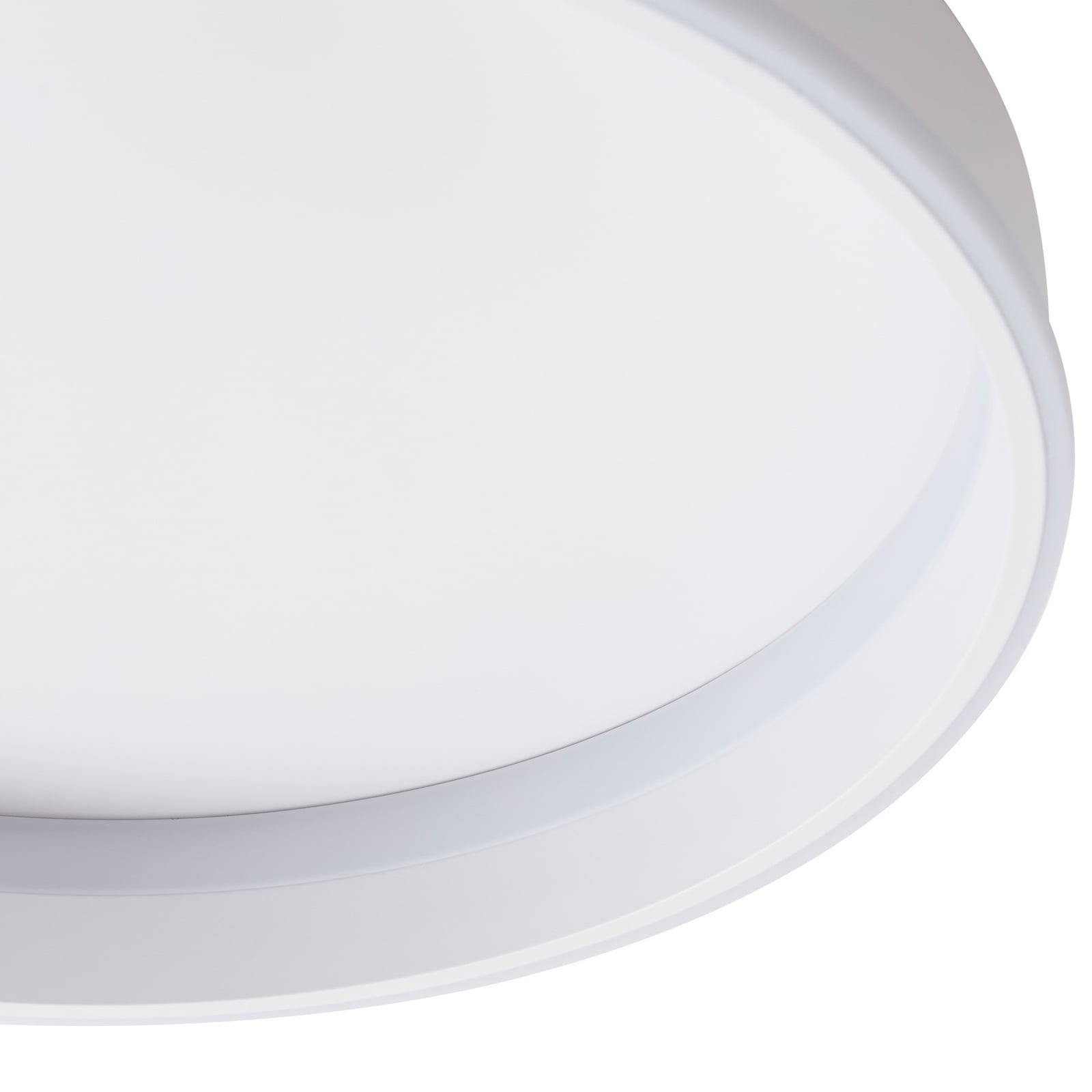 Nærbilde av Smart LED-taklampe Yasmen hvit metall Ø40 cm
