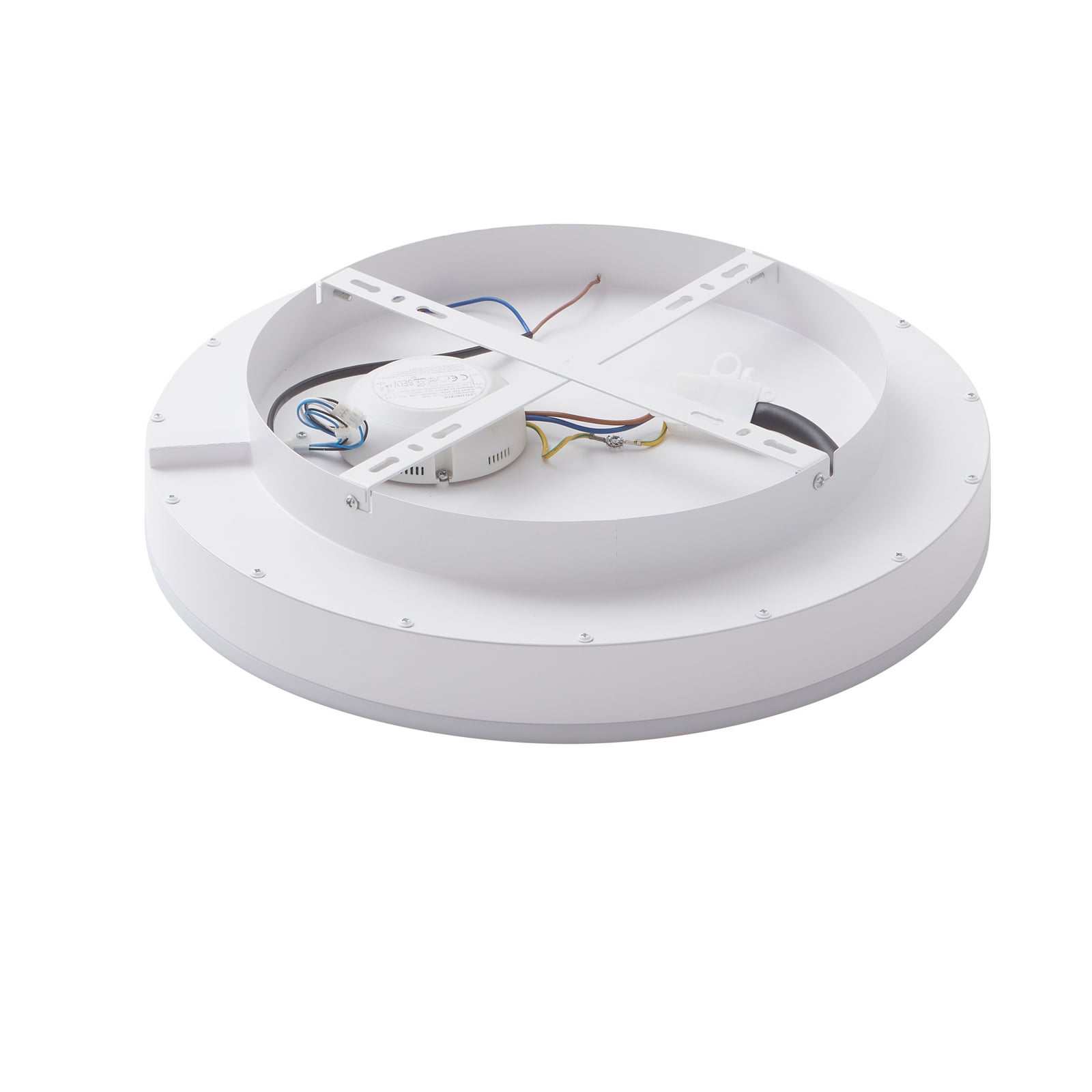 Smart LED-taklampe Yasmen hvit metall Ø40 cm med app-styring