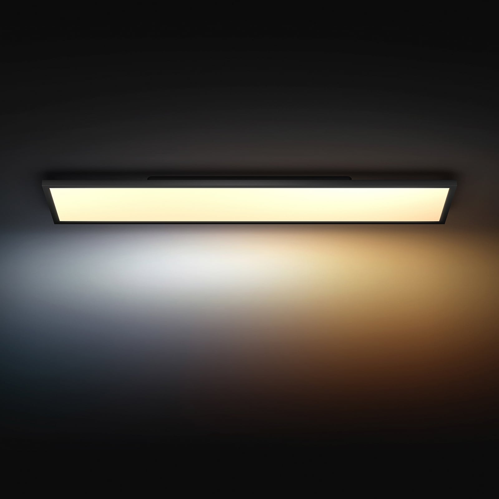 Detalj av Smart LED-takpanel Aurelle svart 120x30 cm CCT dimbar