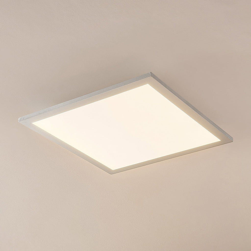 Smart LED takpanel Kjetil 40x40 cm dimbar RGB CCT sølv nærbilde 2
