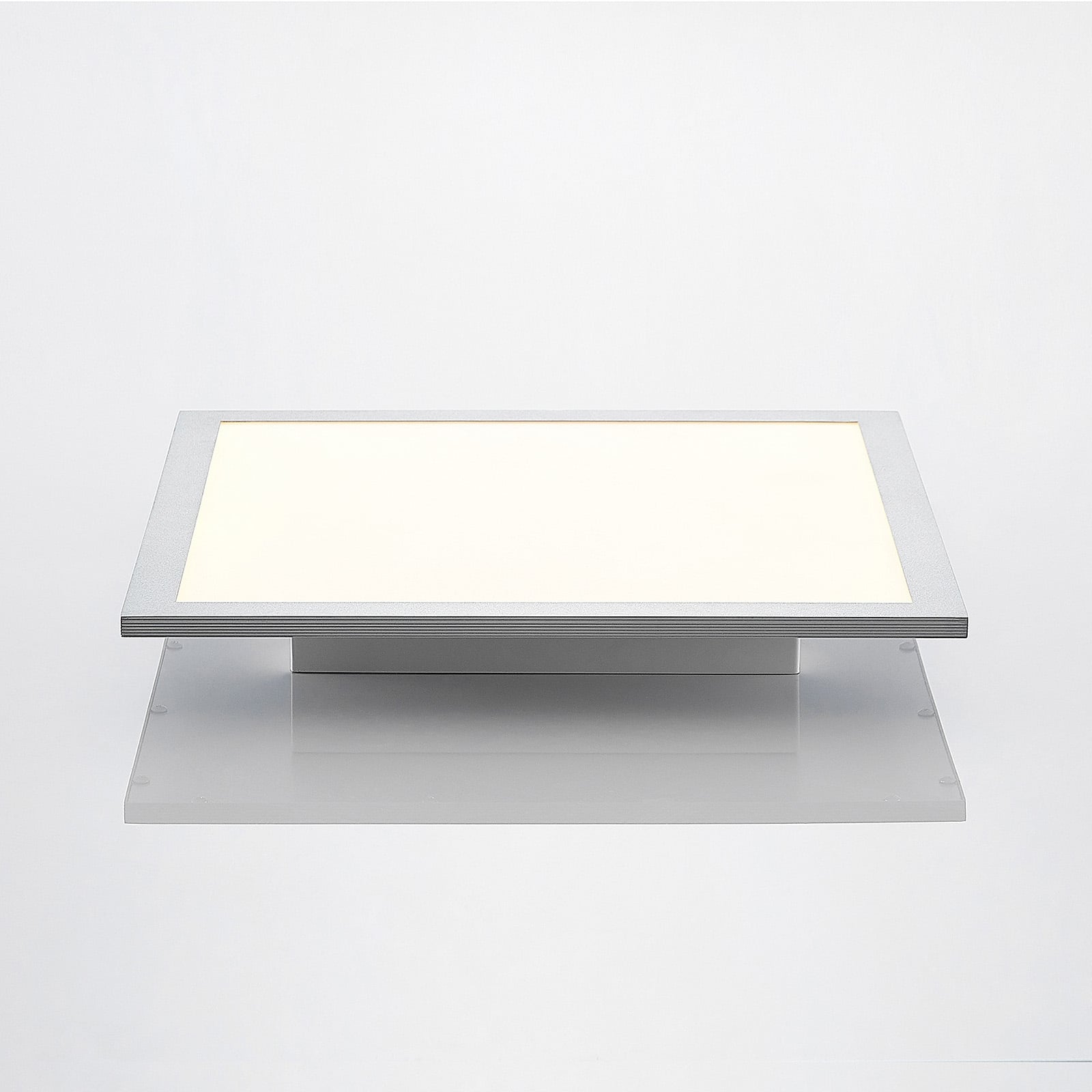 Smart LED takpanel Kjetil 40x40 cm dimbar RGB CCT sølv fjernkontroll