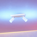 Smart LED takspot Melitello-Z 2-lys hvit dimbar CCT forfra