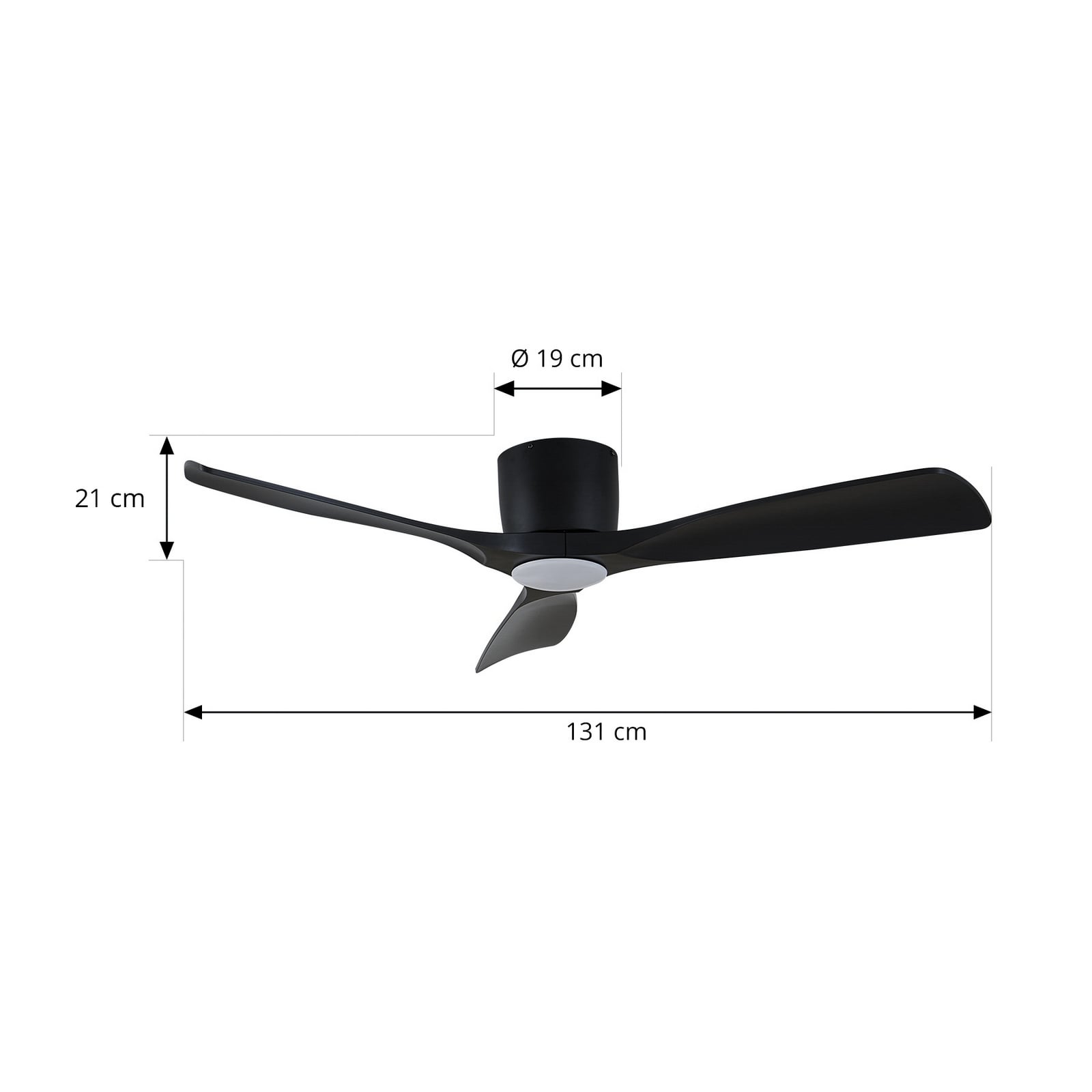 Smart LED takvifte Moneno dimbar svart montert i tak