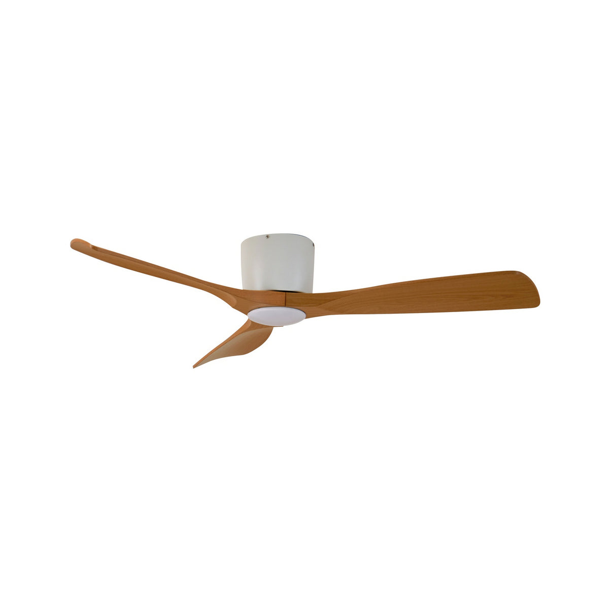 Detalj av Smart LED takvifte Moneno dimbar hvit/tre Ø131 cm CCT Tuya vifteblader