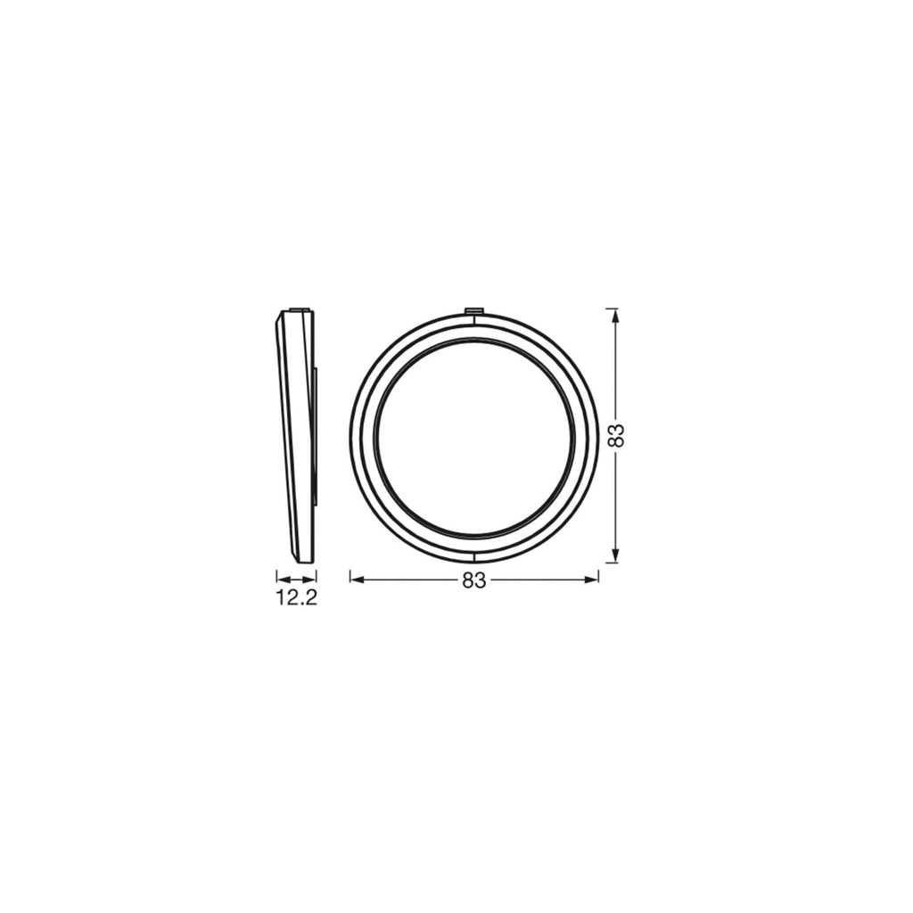 Smart LED underskapbelysning rund WiFi CCT 3-pk Ø8 cm bakside