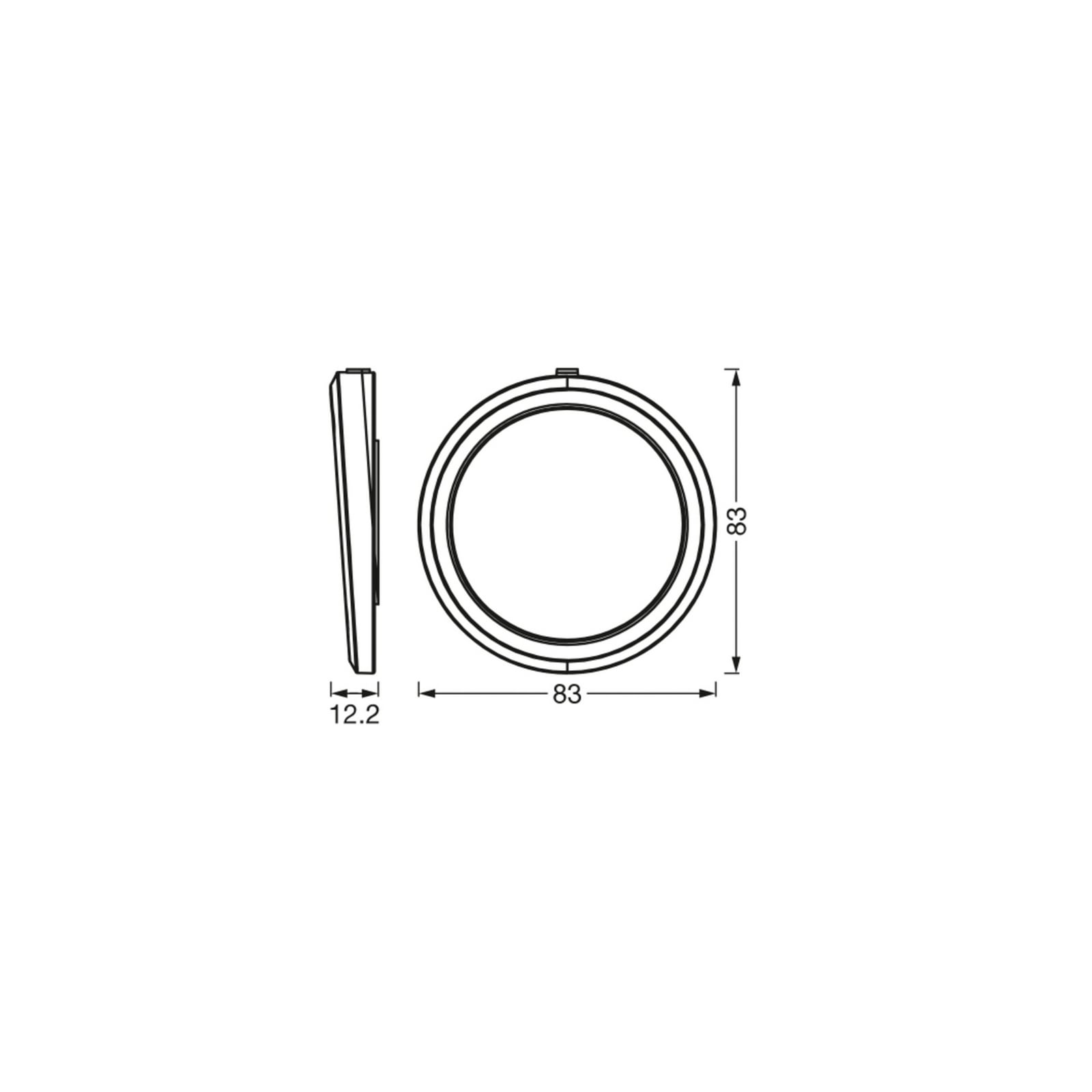 Smart LED underskapbelysning rund WiFi CCT 3-pk Ø8 cm bakside