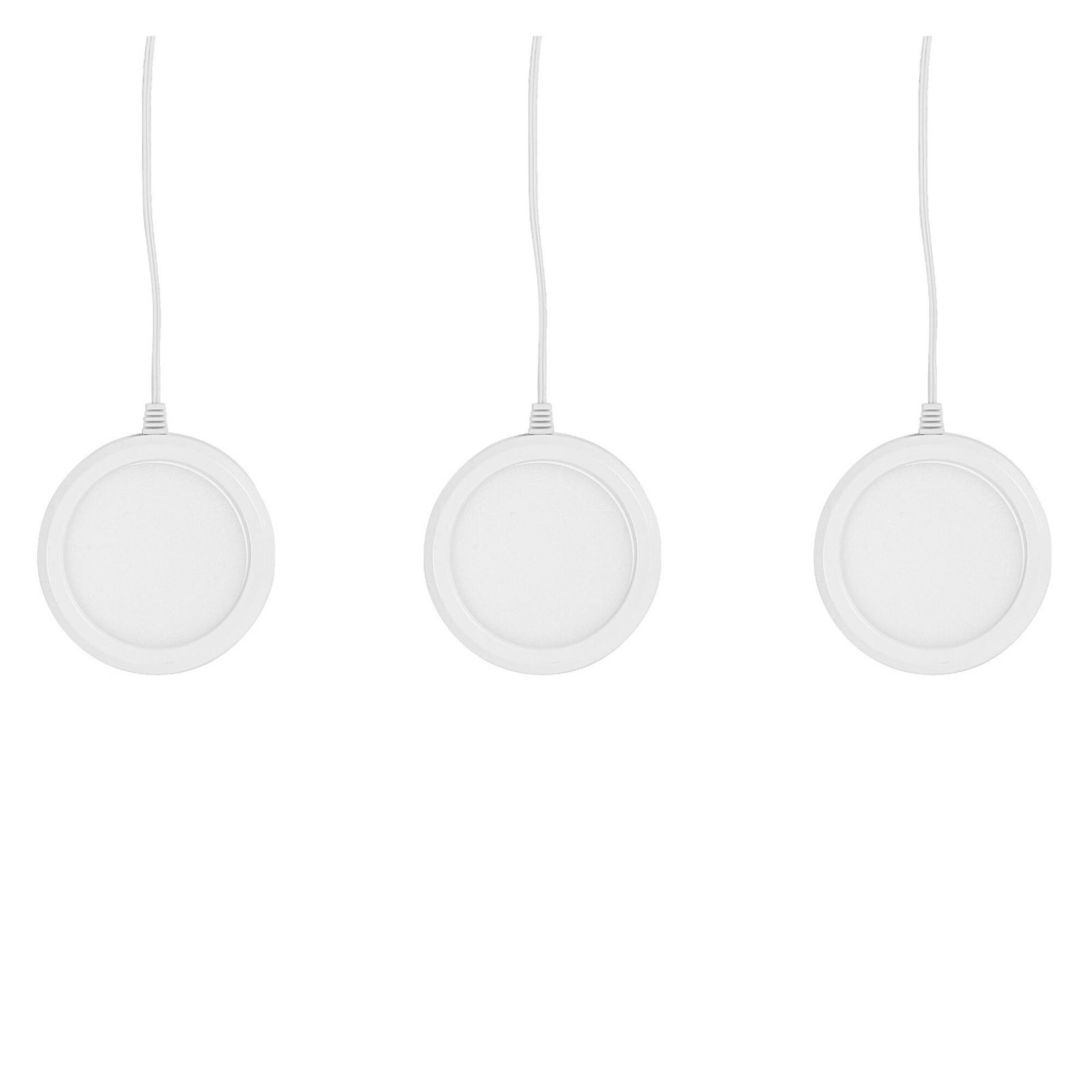 Smart LED underskapbelysning rund WiFi CCT 3-pk Ø8 cm nærbilde