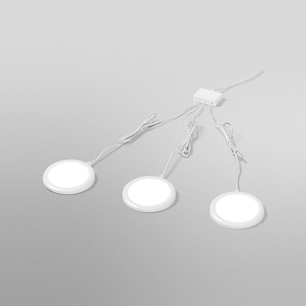 Smart LED underskapbelysning rund WiFi CCT 3-pk Ø8 cm detalj