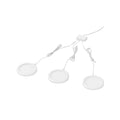 Smart LED underskapbelysning rund WiFi CCT 3-pk Ø8 cm foran