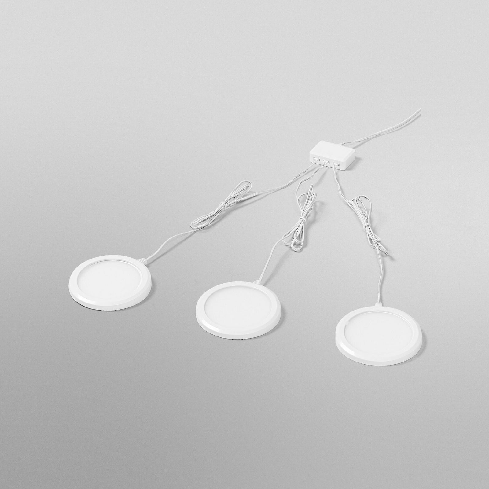 Smart LED underskapbelysning rund WiFi CCT 3-pk Ø8 cm montert