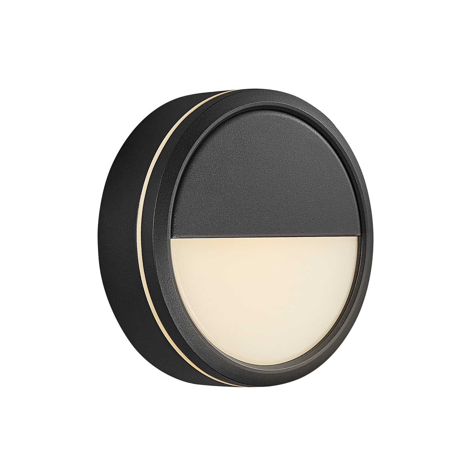Smart LED utevegglampe Ava dimbar svart Ø20 cm IP54 forfra