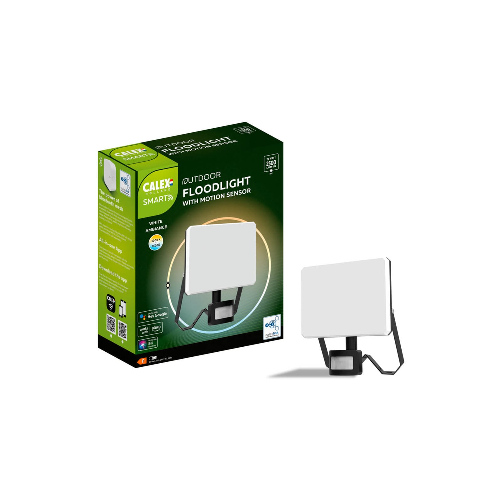Smart LED utevegglampe med bevegelsessensor CCT IP54 - Calex nærbilde