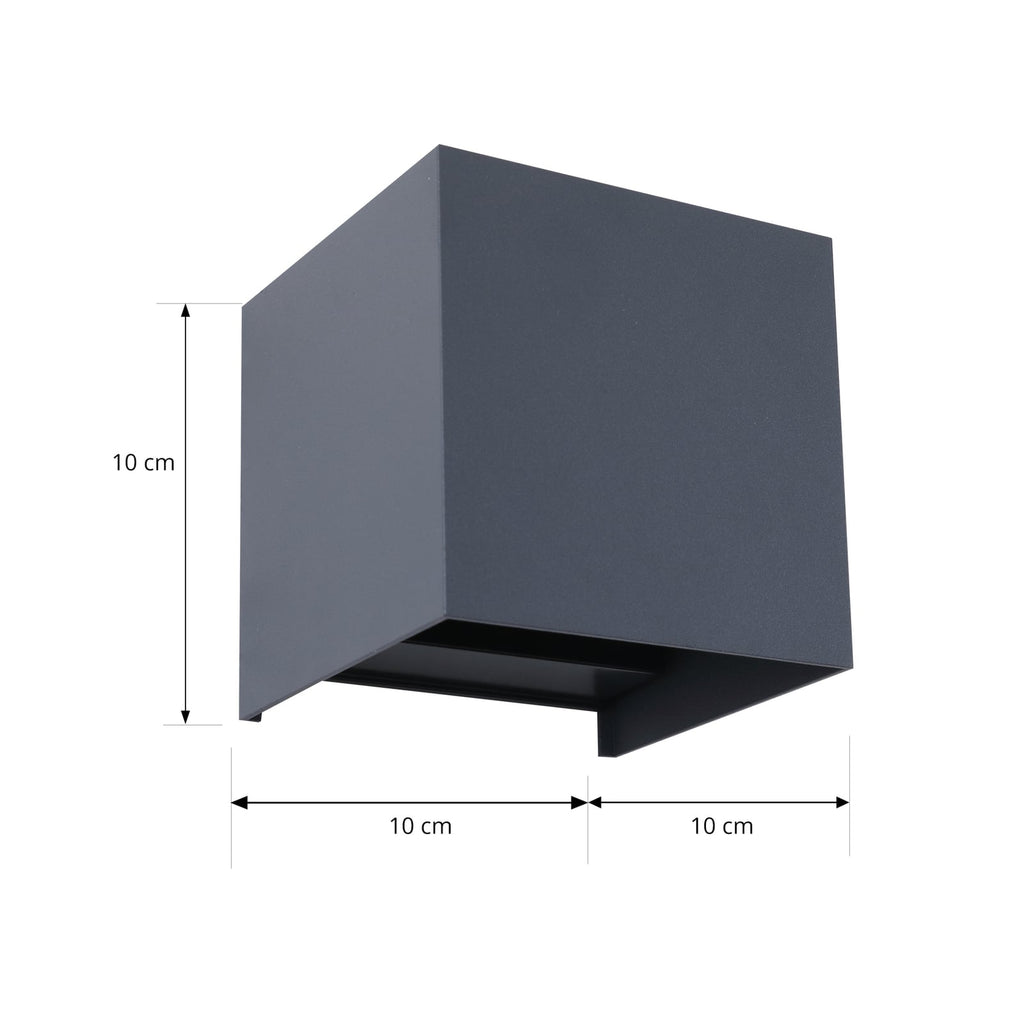 Nærbilde av Smart LED utevegglampe Dara dimbar grå CCT RGB IP54