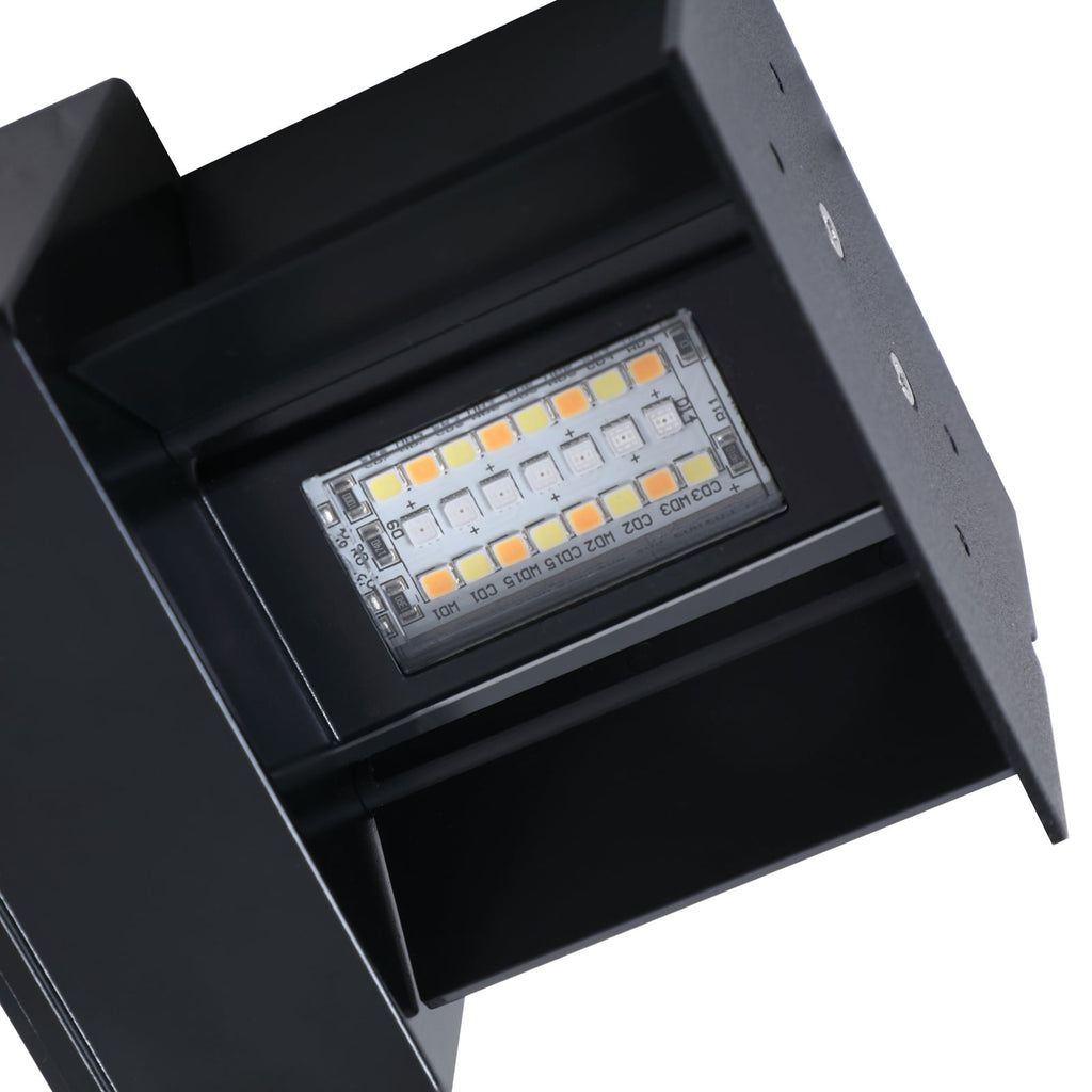 Smart LED utevegglampe Dara dimbar grå CCT RGB IP54 med RGB-farger