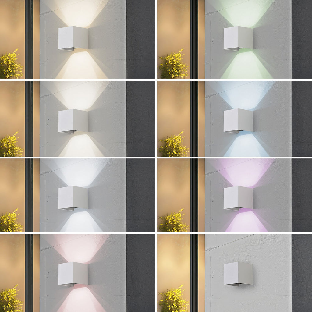 Smart LED utevegglampe Dara dimbar hvit CCT RGB IP54 detalj