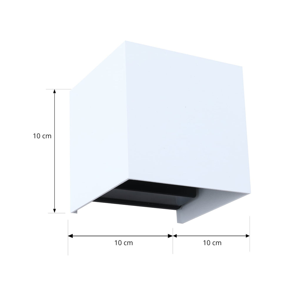 Smart LED utevegglampe Dara dimbar hvit CCT RGB IP54 montert på vegg