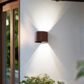 Smart LED utevegglampe Dara rund CCT RGB dimbar IP54 forfra