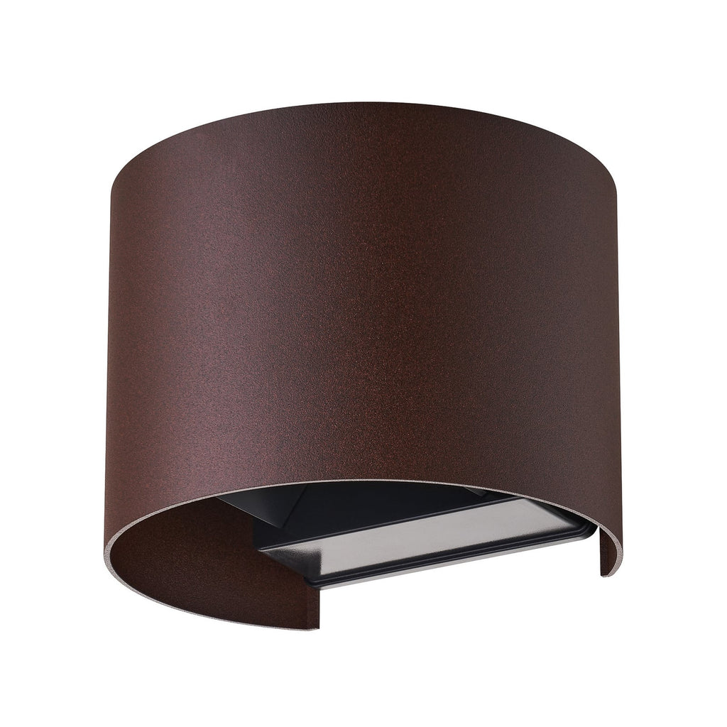 Smart LED utevegglampe Dara rund CCT RGB dimbar IP54 med app-styring
