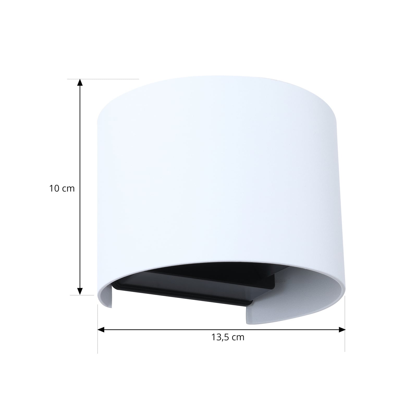 Smart LED utevegglampe Dara rund hvit CCT RGB IP54 montert