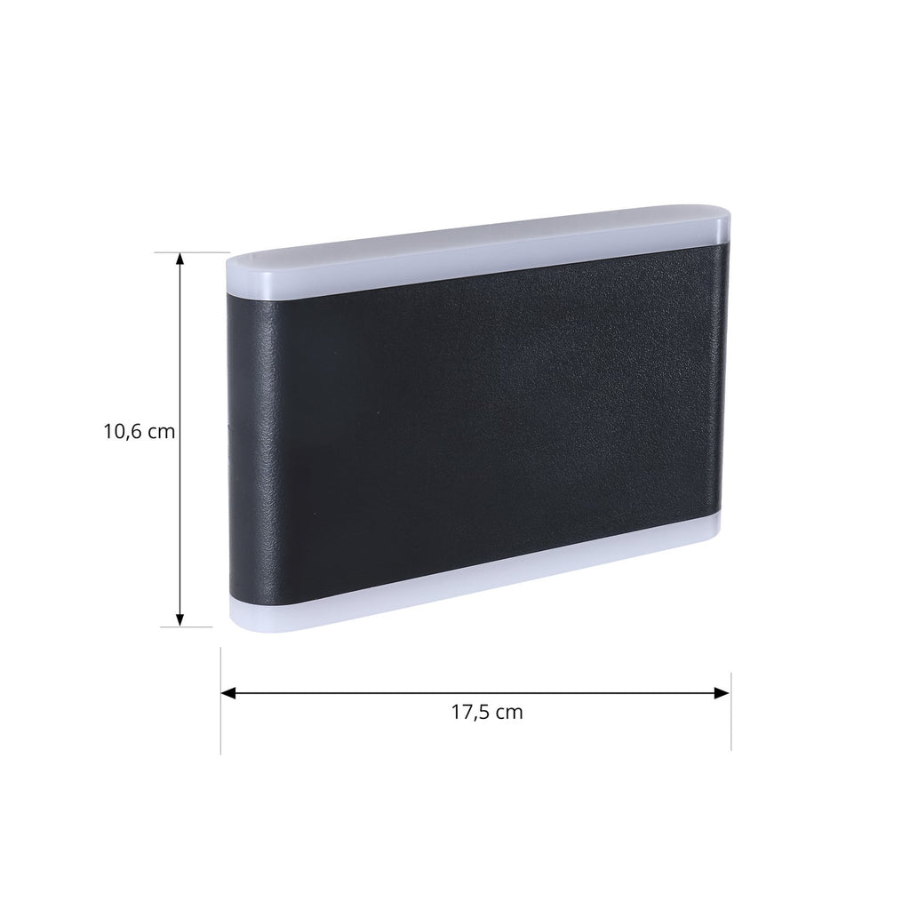 Smart LED utevegglampe Elvi CCT RGB dimbar IP54 montert utendørs