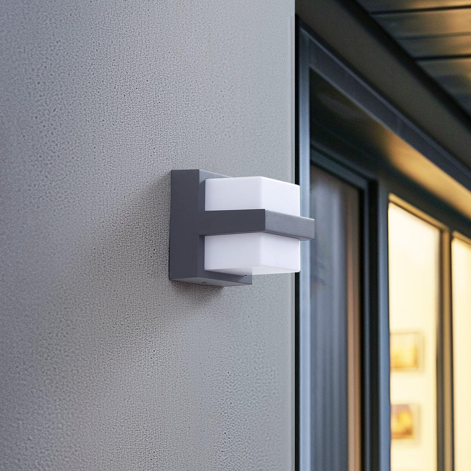 Smart LED utevegglampe Fyra firkantet bakside