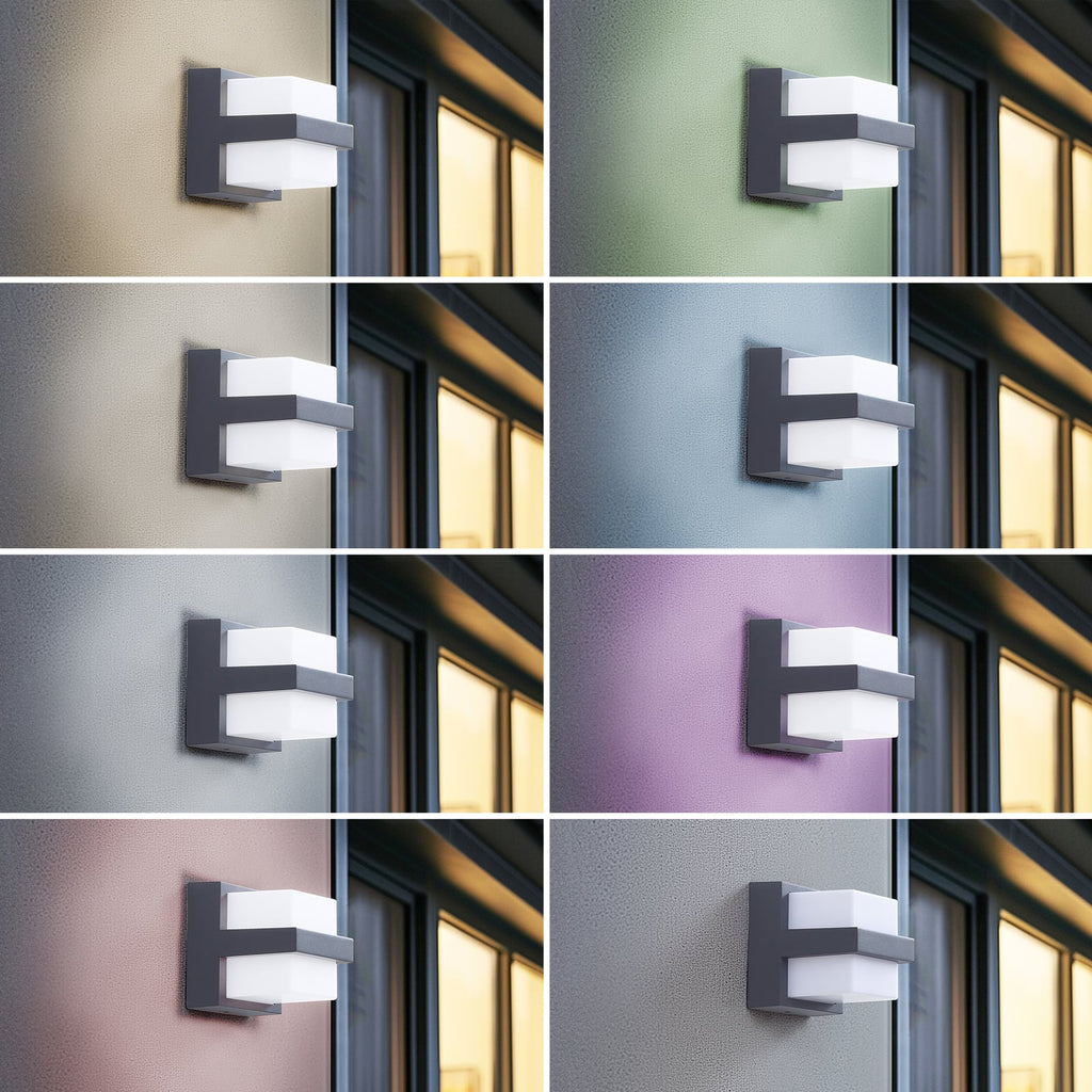 Smart LED utevegglampe Fyra firkantet detalj