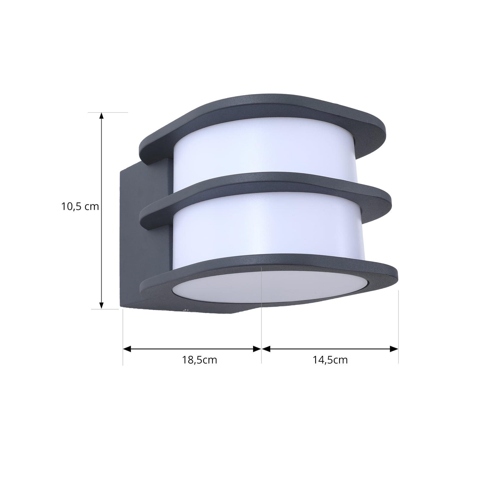 Nærbilde av Smart LED utevegglampe Fyra rund CCT RGB dimbar IP54