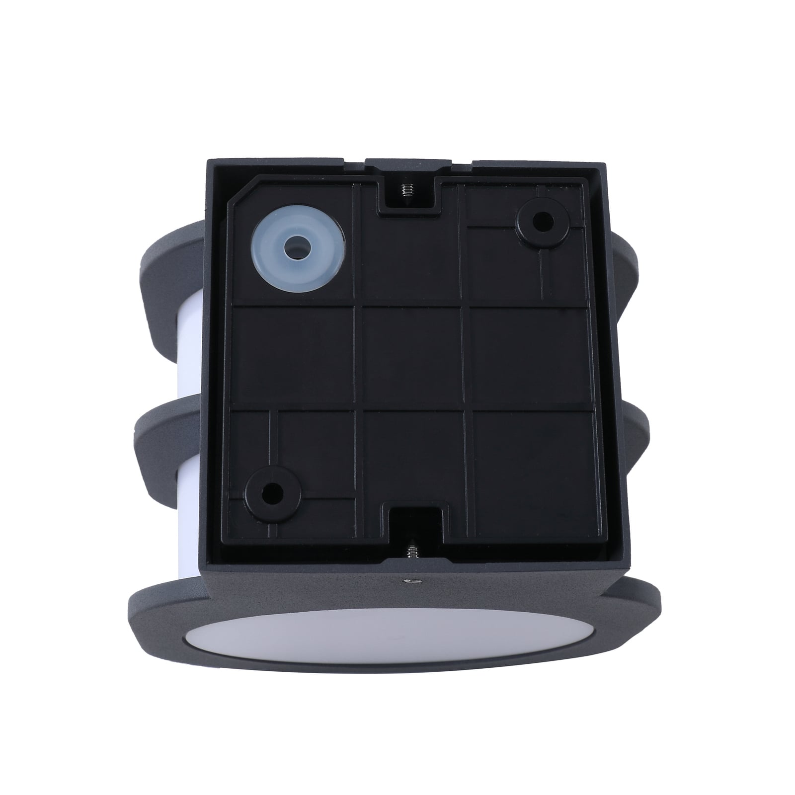 Smart LED utevegglampe Fyra rund CCT RGB dimbar IP54 sideprofil