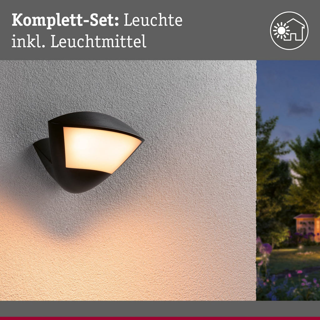 Smart LED utevegglampe Skyla med bevegelsessensor antrasitt sensor