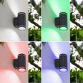 Smart LED utevegglampe Valtin CCT RGB rustfritt stål IP54 forfra
