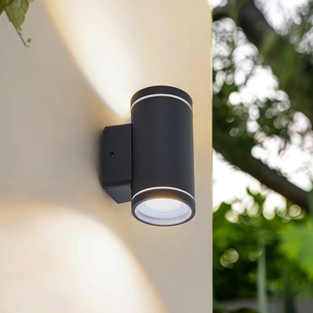 Smart LED utevegglampe Valtin CCT RGB rustfritt stål IP54 bakside