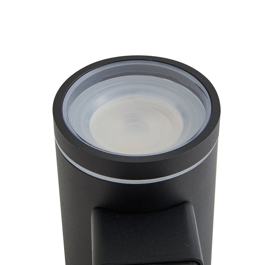 Smart LED utevegglampe Valtin CCT RGB rustfritt stål IP54 sideprofil