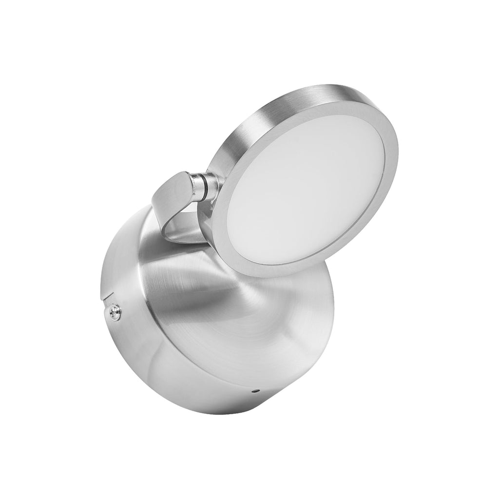 Smart LED veggspot 1-lys dimbar sølv CCT IP44 LEDVANCE SMART+ forfra
