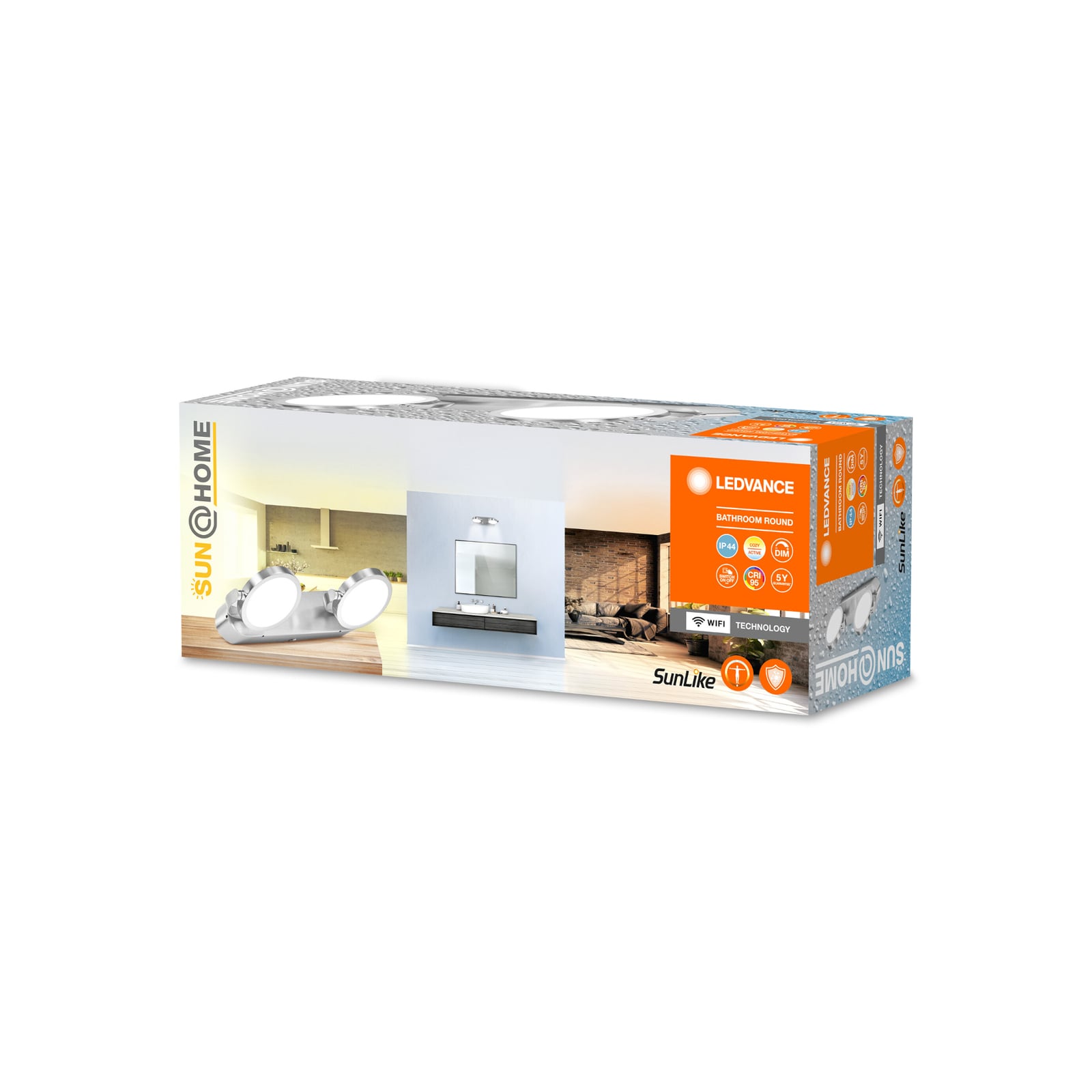 Smart LED veggspot 2-lys dimbar sølv CCT IP44 - LEDVANCE SMART+ detalj av justerbare hoder