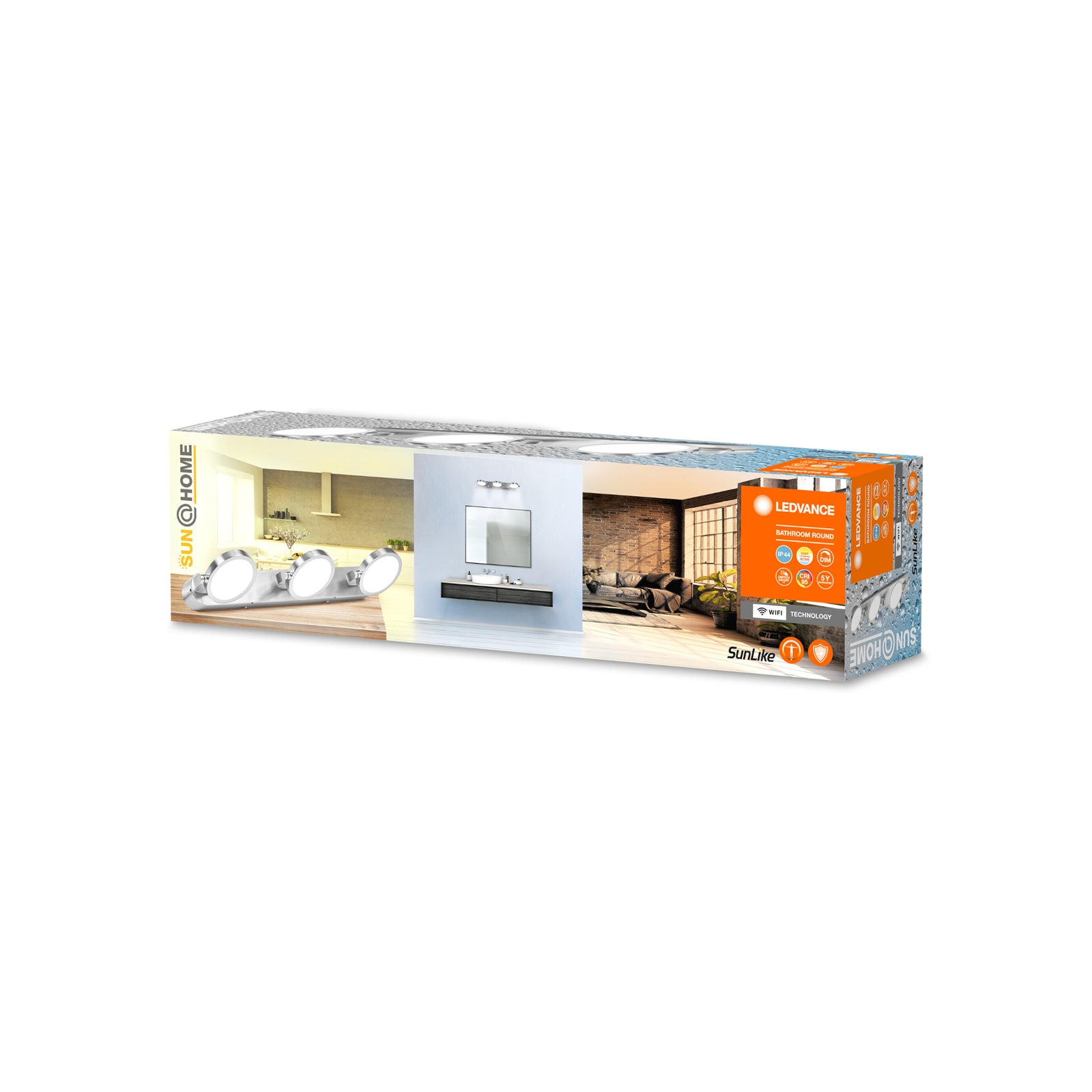 Detalj av Smart LED veggspot 3-lys dimbar sølv CCT IP44 - LEDVANCE SMART+