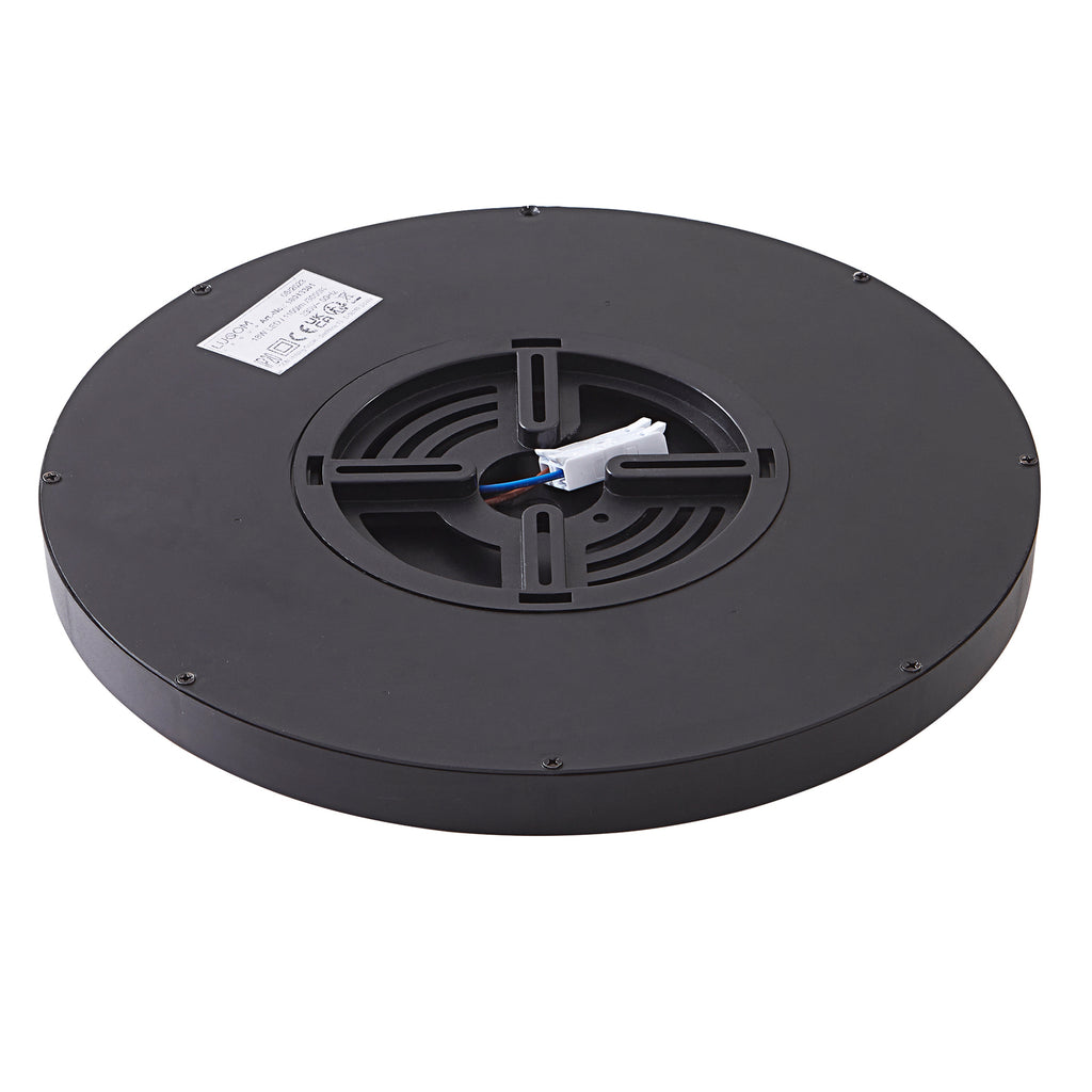 Smart taklampe Pravin LED Ø23 cm CCT dimbar svart lysjustering