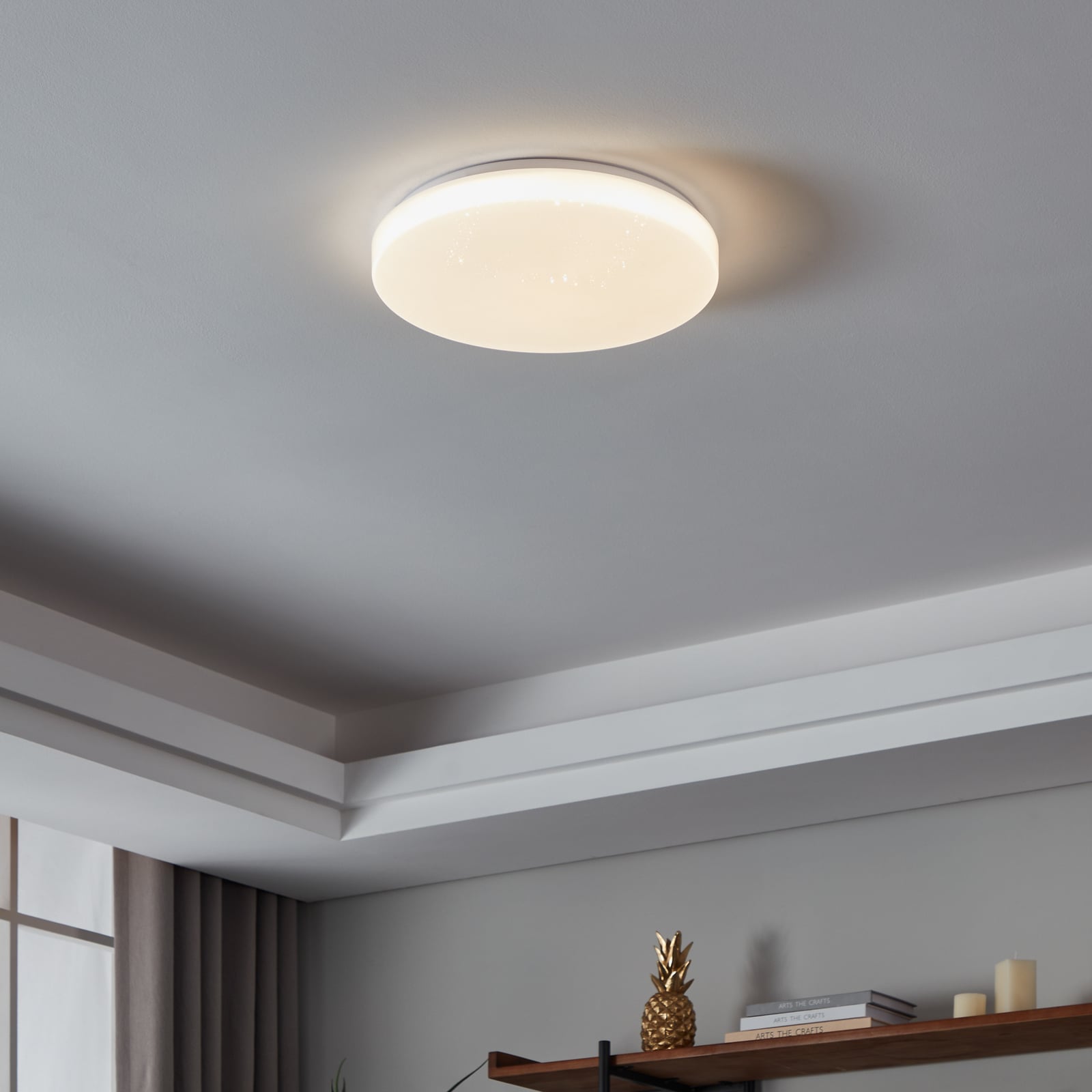 Smart taklampe Totari-Z LED Ø38 cm krystalleffekt bakside