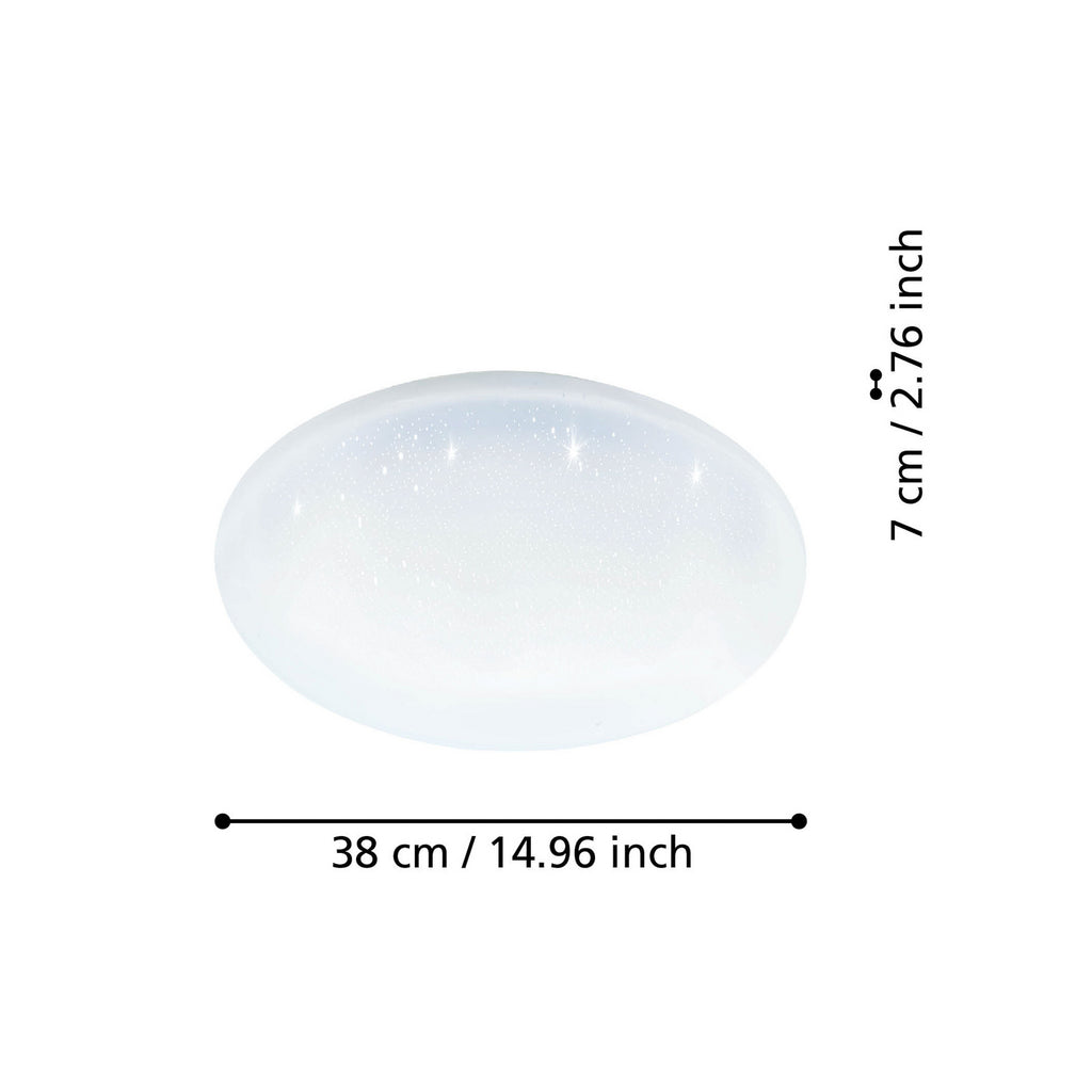Smart taklampe Totari-Z LED Ø38 cm krystalleffekt nærbilde av krystalleffekt
