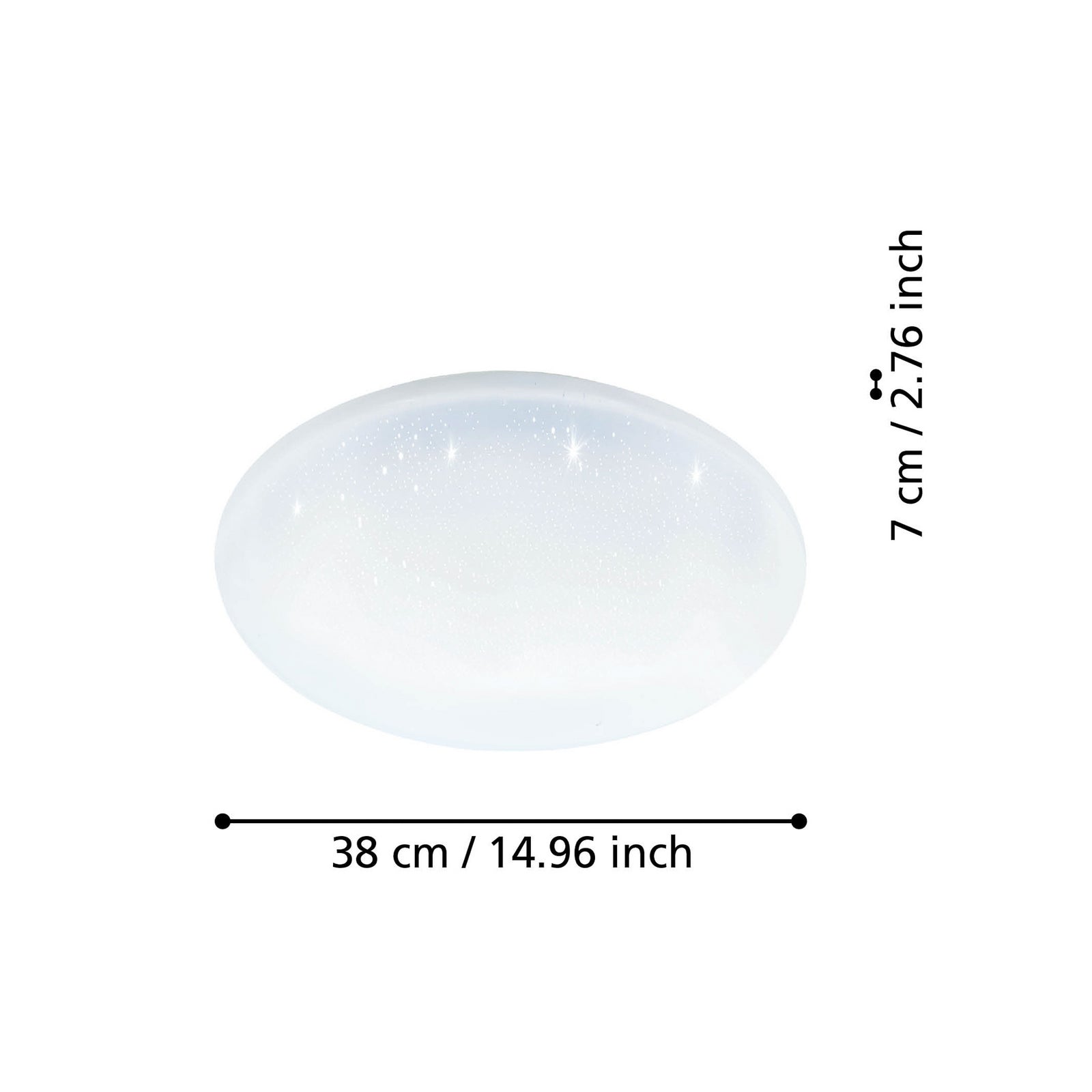 Smart taklampe Totari-Z LED Ø38 cm krystalleffekt nærbilde av krystalleffekt