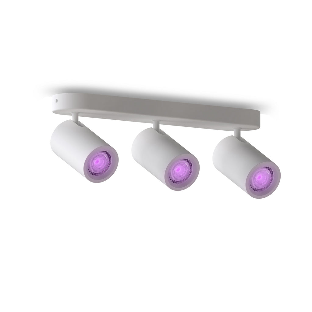 Smart takspot 3-lys hvit metall 37 cm GU10 RGB dimbar - Calex detalj