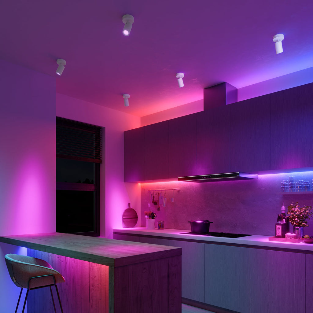 Smart takspot GU10 LED RGBW dimbar hvit Ø10 cm WiFi - Calex bakside
