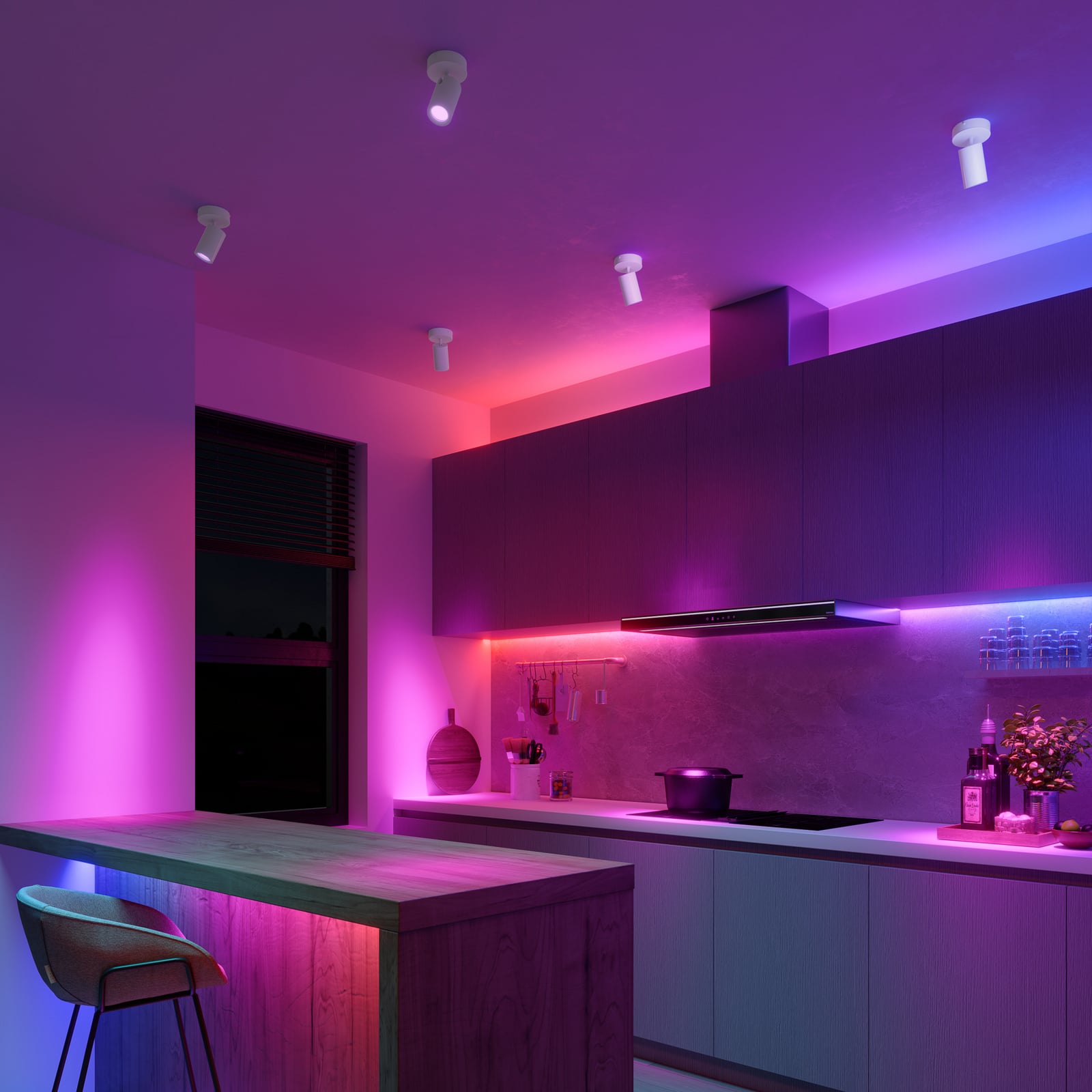 Smart takspot GU10 LED RGBW dimbar hvit Ø10 cm WiFi - Calex bakside